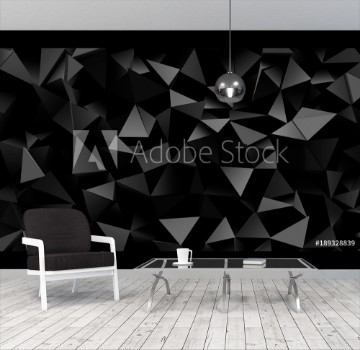 Picture of Stylish abstract modern 3d background with geometric texture 1920 x 1080 px for interior design advertising screen saver printing wallpaper covers walls